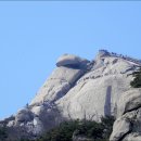 북한산의 만경대.백운대.인수봉 이미지