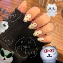 더젤 121 피나콜라다 후기 • 땡땡이 사랑은 계속된다 … (・´з`・)♥ • 화이트 네일 • 도트네일...