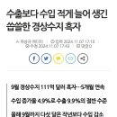 수출보다 수입 적게 늘어 생긴 씁쓸한 경상수지 흑자 이미지