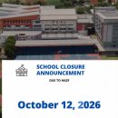 SCHOOL CLOSURE NOTICE | 12 OCTOBER 2026 이미지