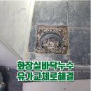 유가중학교 | 화장실바닥 누수 유가교체로 해결