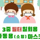 덴탈플렌 | 유야용마스크-코로나예방을 위한 필수선택:클로버 아동용 1회용부직포마스크 흰색