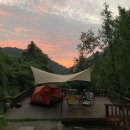 캄파슬로우캠핑장 | 원주캠핑장 &lt;캄파슬로우&gt; 명당 데크4 노을뷰 미쳤자나❤️‍🔥❤️‍🔥