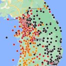 현재 대한민국 미세먼지 현황 이미지