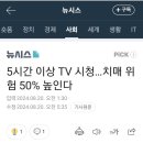 5시간이상 TV시청... 치매 위험 50%높인다 이미지