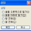 [엑셀] SHIFT키와 채우기 핸들을 이용한 행 삽입 방법 이미지