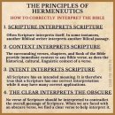 성경해석( HERMENSUTICS)의 원칙들 이미지