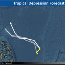 열대성 저기압 egay (곧 5호 태풍 독수리로 전환) 예측 이미지
