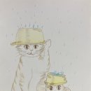 우산쓴고양이 이미지