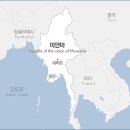 미얀마 지도 이미지