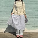 룩옵티컬 현대아울렛동대문점 | 여성 바람막이 자켓 추천 | 볼빅 허리스트링 후드 바람막이 크림 컬러 착용 후기