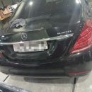 벤츠 S350 조수석 뒤휀다 보수수리 과정, 중고부속 뒷문 교환 사례