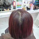 오늘의파마 | 부산 광복동 여자 단발머리 블랙빼기 후 볼륨펌 /갈라지는 뒷머리 뿌리펌 / 탈색머리 파마 한 후기