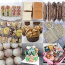 초코바게트, 생식빵&산도, 르뱅쿠키, 소금빵, 사라다빵, 캐릭터마카롱, 클래식파네토네, 도넛, 개인수업...