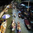 방콕-방콕사람들의 생활상이 묻어나는-는사두악 수상시장 이미지