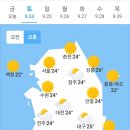 오늘의 날씨(9월 24일 토요일)입영 6일차 이미지