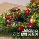 일상 속 생활 꽃꽂이 | 성인 대상 크리스마스 원형 리스 꽃꽂이원예 수업 후기