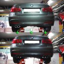 BMW F30 3시리즈 듀얼 이미테이션 머플러팁 작업 (F30320D튜닝F30320DHIDF30320D스포일러F30320DM펙워크인F30320D그릴F30320D휠F30 20D머플러팁F30 320D블랙 이미지