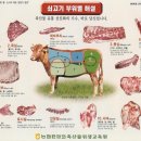 돼지고기 소고기 부위별 영어 표현 이미지