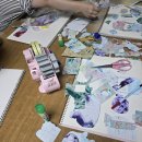 《마블링 표현기법》 대칭그림,우연의효과,다이소마블링물감후기,가성비짱