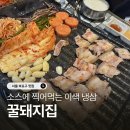 꿀돼지식당 | 홍대입구역 고기집 소스에 찍어먹는 가성비 냉삼 꿀돼지집