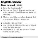 Bear in mind 명심하다 이미지