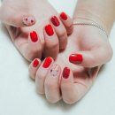 Nail Tiara | 서현 티아라네일 젤 네일아트 후기 ㅣ 하트 네일, 파츠 글리터 네일, 겨울 네일아트
