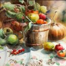 감성수채화 이미지