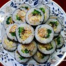 설 에 남은 음식을 이용한 나물 김밥/잡채 김밥 이미지
