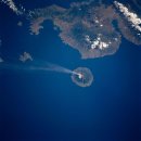 우주에서 촬영한 화산 폭발 장면들 이미지
