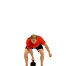 Deep Squat - Clean Single Arm Bottoms Up from Symmetrical Stance with One KB 이미지