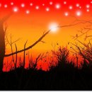 노을빛 풍경 이미지