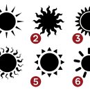 가장 맘에 드는 태양 모양으로 알아보는 당신의 성격 성향 이미지