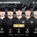 현재 2020 LCK 스프링 순위 이미지