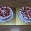 딸래미 생일날 유쳔에 만들어 보낸 초코 생크림 케익 이미지