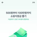 토스 500원부터 100만원까지 쇼핑지원금 뽑기 이미지