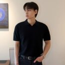 방민아 봄코디에서 영감 받아 입어본 마인드브릿지 카라 반팔 니트 3색 + 스트라이프 4color 실착 비교