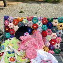 뜨개 에이프런 두건 방석 블랭킷, 뜨개꽃고무신 * 손뜨개아지트 이미지