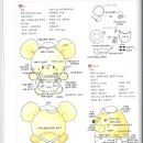 [펠트공예-펠트도안] 두더지 인형 펠트 도안 이미지