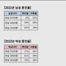 2022년 기준 남녀 혼인율 이미지