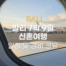 인도네시아 발리 7박 9일 신혼여행 일정 및 항공권, 숙소, 투어 등 경비 공유