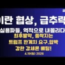 이란 협상,급추락!/이란 실용파들,역적으로/최후의 발악,종착지는/트럼프 한계치 요구와 압박/중국 수중만리장성...4/19 공병호TV﻿ 이미지