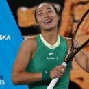 [호주오픈] 중국 테니스 영웅 21살 정친원, 여자 단식 결승 진출,,2년 연속 우승 노리는 사발렌카와 대결 이미지