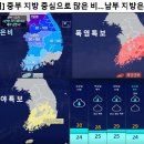 [날씨] 중부 지방 중심으로 많은 비 ~~~ 남부 지방은 폭염 이미지