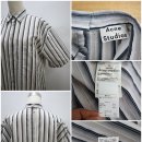 여성 Acne Studios 롱 반팔 줄가라 셔츠 이미지