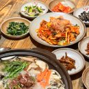 오삼전 방범대 화장실 | 양산역 맛집 중부동 개별룸 담백한 집밥 버전 버섯전골 오삼불고기 한정식 밥집 뜨락