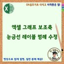 엑셀 그래프 보조축 눈금선 레이블 범례 만들기 이미지