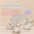 윤광고디자인 | 가성비식기세트추천 윤도자기 릴리 2인 그릇세트 12P 내돈내산