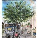 길거리 풍경스케치 이미지