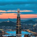 Lotte World Tower and Namsan Seoul Tower 이미지